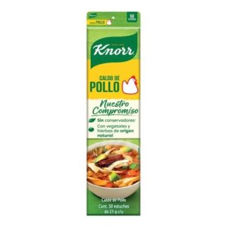 KNORR SUIZA CONSOME DE POLLO PAQUETE CON 50 PIEZAS DE 11 GR
