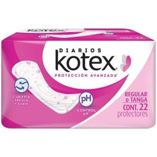 KOTEX PANTIPROTECTOR REGULAR SIN ALAS PAQUETE CON 22 PIEZAS
