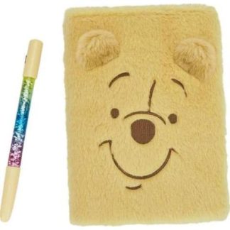 LIBRETA DE PELUCHE INCLUYE PLUMA CON LUZ AMARILLO WINNIE POOH