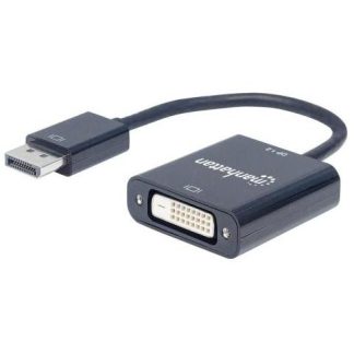 MANHATTAN ADAPTADOR DISPLAYPORT 1.2 MACHO - DVI-D HEMBRA 1.5CM NEGRO