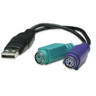 MANHATTAN ADAPTADOR USB A - PS-2 .19 METROS NEGRO