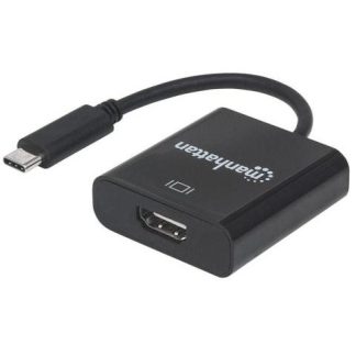 MANHATTAN ADAPTADOR USB-C 3.1 MACHO - HDMI HEMBRA NEGRO
