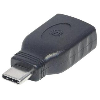 MANHATTAN ADAPTADOR USB C MACHO - USB A HEMBRA NEGRO