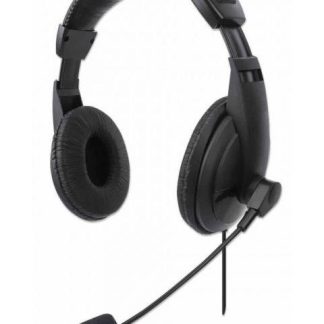 MANHATTAN AUDIFONOS CON MICROFONO 179843 ALAMBRICO 1.5 METROS USB NEGRO