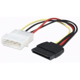MANHATTAN CABLE 4-PIN MOLEX MACHO - 15-PIN SATA MACHO 16CM