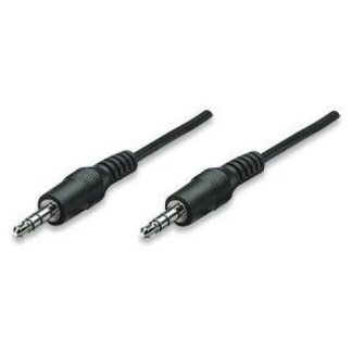 MANHATTAN CABLE AUDIO ESTEREO 3.5MM - 3.5MM 1.8 METROS NEGRO