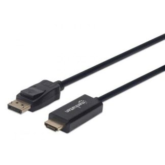 MANHATTAN CABLE DISPLAYPORT 1.1 MACHO - HDMI 1.2 MACHO FULL HD 60HZ 1 METRO NEGRO