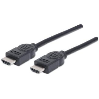 MANHATTAN CABLE HDMI DE ALTA VELOCIDAD HDMI MACHO - HDMI MACHO 4K 30HZ 3D 1.8 METROS NEGRO