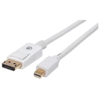 MANHATTAN CABLE MINI DISPLAYPORT 1.2 MACHO - DISPLAYPORT 1.2 MACHO 4K 60HZ 2 METROS BLANCO
