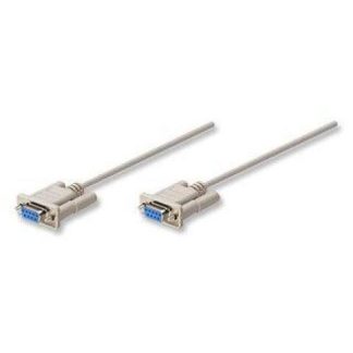 MANHATTAN CABLE SERIAL DE MODEM NULO DB9 HEMBRA - DB9 HEMBRA 1.8 METROS GRIS