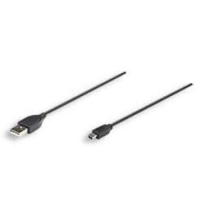 MANHATTAN CABLE USB 2.0 USB A MACHO - MINI USB B MACHO 3 METROS NEGRO