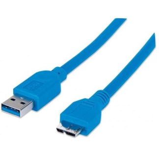 MANHATTAN CABLE USB A MACHO - MICRO USB B MACHO 2 METROS AZUL