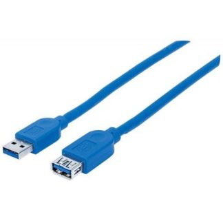 MANHATTAN CABLE USB A MACHO - USB A HEMBRA 1 METROS AZUL