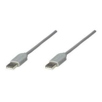 MANHATTAN CABLE USB A MACHO - USB A MACHO 1.8 METROS GRIS