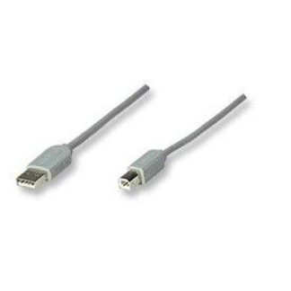 MANHATTAN CABLE USB A MACHO - USB B MACHO 1.8 METROS GRIS