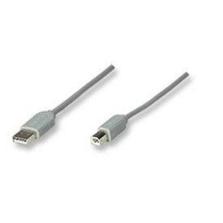 MANHATTAN CABLE USB A MACHO - USB B MACHO 3 METROS GRIS