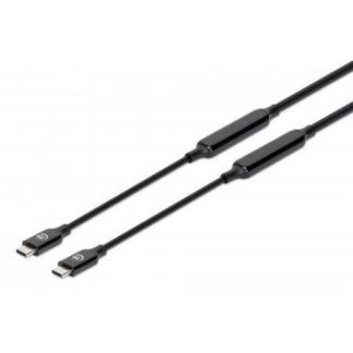 MANHATTAN CABLE USB C MACHO - USB C MACHO 5 METROS NEGRO