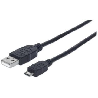 MANHATTAN CABLE USB DE ALTA VELOCIDAD USB 2.0 A MACHO - MICRO USB 2.0 B MACHO 3 METROS NEGRO