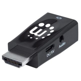 MANHATTAN CONVERTIDOR HDMI MACHO - VGA + 3.5MM HEMBRA NEGRO