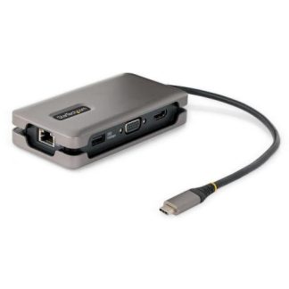 MANHATTAN DOCKING STATION DKT31CVHPD3 USB C HDMI VGA RJ-45 PLATA