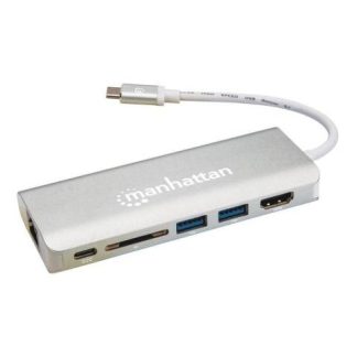 MANHATTAN HUB USB 3.1 MACHO - 2X USB A 1X UBS C 1X HDMI HEMBRA 40000 MBIT-S PLATA