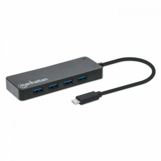 MANHATTAN HUB USB-C MACHO 7X USB-A 3.2 1X USB MICRO-B 5 GBIT-S NEGRO