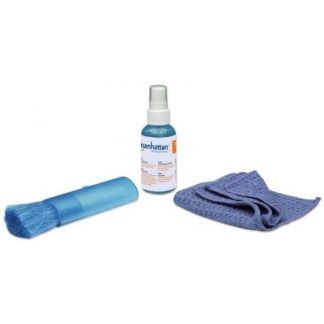 MANHATTAN KIT DE LIMPIEZA PARA PC Y PANTALLA - INCLUYE SOLUCION DE LIMPIEZA BROCHA PANO DE MICROFIBRA Y BOLSA PARA GUARDAR