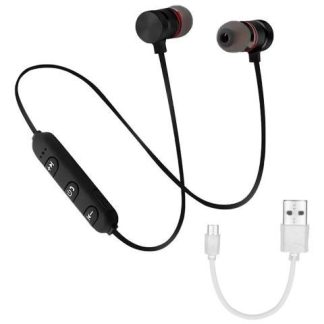MANOS LIBRES DEPORTIVOS BLUETOOTH 4.0 MAGNETICOS MUSICA COLOR NEGRO