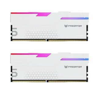 MEMORIA DDR5 PREDATOR RGB MODELO HERMES DE 32GB (2-16GB) UDIMM 6800 MT-S BL.9BWWR.399 COLOR BLANCO