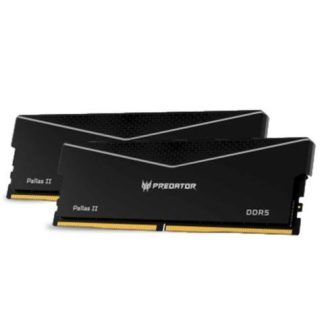 MEMORIA DDR5 PREDATOR RGB MODELO PALLAS LL DE 64GB (2-32GB) UDIMM 6000 MT- S BL.9BWWR.436 COLOR NEGRO COMPATIBLE CON PLATAFORMAS AMD E INTEL EN DDR5 CL32