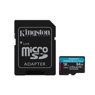 MEMORIA FLASH KINGSTON CANVAS GO! PLUS 64GB MICROSDXC UHS-I CLASE 10 CON ADAPTADOR