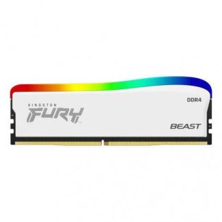 MEMORIA RAM KINGSTON FURY BEAST RGB DDR4 3200MHZ 8GB NON-ECC CL16 XMP BLANCO