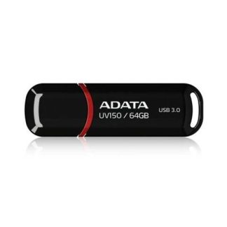 MEMORIA USB ADATA UV150 NEGRO 64 GB USB 3.2 (RETROCOMPATIBLE CON 3.0 Y 2.0) 100 MB-S