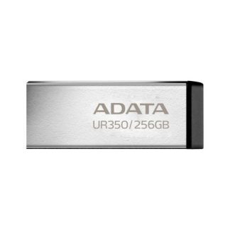MEMORIA USB DE 256GB UR350 3.2 GEN 1 (RETROCOMPATIBLE 3.0 Y 2.0) DISENO ELEGANTE SIN TAPA. COLOR METALICO NEGRO. UR350256GRSR-BK