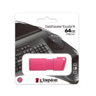 MEMORIA USB KINGSTON DATATRAVELER EXODIA M 64GB USB A ROSA