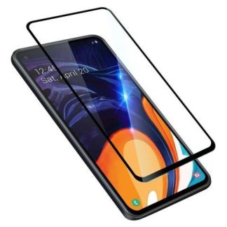 MICA CRISTAL TEMPLADO 5D 9H PARA SAMSUNG A60 CON MARCO