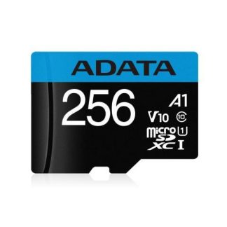 MICRO SD 256GB CLASS 10 ADATA PREMIER A1 UHSI 256 GB 100 MB-S 25 MB-S NEGRO CLASE 10