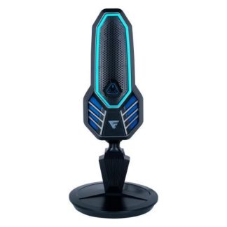 MICROFONO GAME FACTOR MCG800  USB TIPO C Y A RGB BASE GIRATORIA STAND ANTI POP NEGRO
