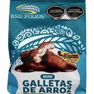 MINI GALLETAS DE ARROZ CON CHOCOLATE BELGA 80 G BSD FOODS