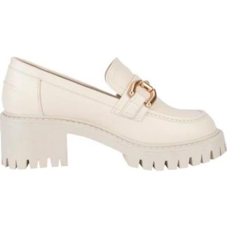 MOCASIN CON HERRAJE TACON ANCHO BEIGE/HUESO VI LINE FASHION