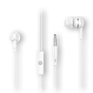 MOTOROLA AUDIFONOS INTRAURICULARES CON MICROFONO EARBUDS 105 ALAMBRICO 1.2 METROS 3.5MM BLANCO