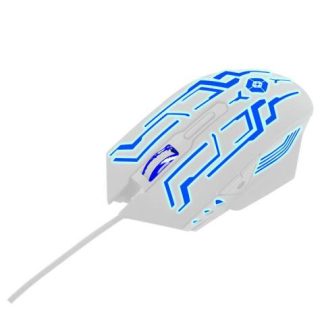 MOUSE ALAMBRICO VORTRED 6D LEGACY ALAMBRICO JUEGO 800-1600-2400-3600 DPI COLOR BLANCO