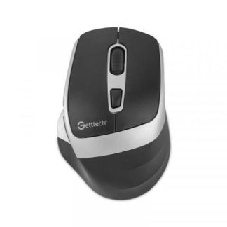 MOUSE ERGONOMICO GETTTECH WIRELESS 6D OFFICE INALAMBRICO BLUETOOTH USB 7200DPI NEGRO-PLATA