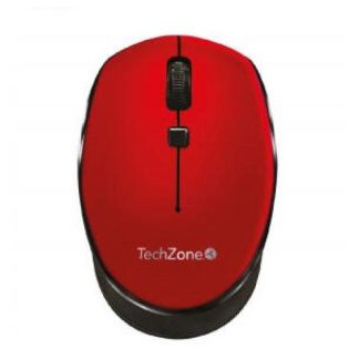 MOUSE ERGONOMICO TECHZONE OPTICO TZ19MOU01-INA INALAMBRICO USB 1600DPI ROJO