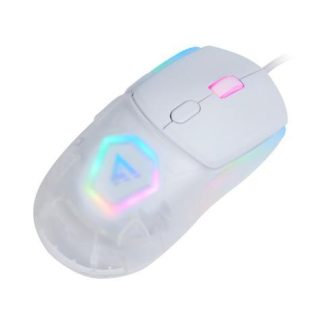 MOUSE GAME FACTOR MOG530WH CARCASAS INTERCAMBIABLES PIXART 3327 12 000 DPI RGB USB BLANCO