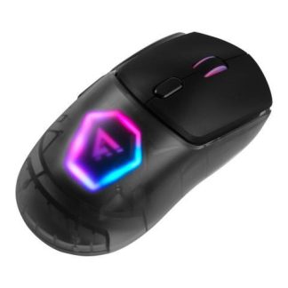 MOUSE GAME FACTOR MOW700BK CARCASAS INTERCAMBIABLES 2.4G+BT PIXART 3395 26 000 DPI RGB NEGRO