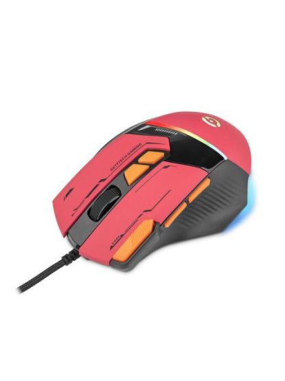 MOUSE GAMER ERGONOMICO GETTTECH GPM-RGBWR-G1-RD ALAMBRICO USB 7200DPI NARANJA-ROJO - Image 2
