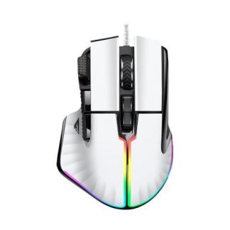 MOUSE GAMER GAME FACTOR OPTICO MOG602-WH ALAMBRICO USB A 19.000DPI BLANCO