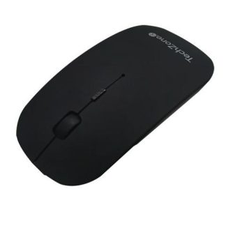 MOUSE TECHZONE LASER TZ18MOUINAMP-NG INALAMBRICO USB 1600DPI NEGRO - INCLUYE MOUSEPAD