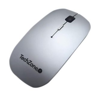 MOUSE TECHZONE LASER TZ18MOUINAMP-PL INALAMBRICO USB 1600DPI PLATA- INCLUYE MOUSEPAD